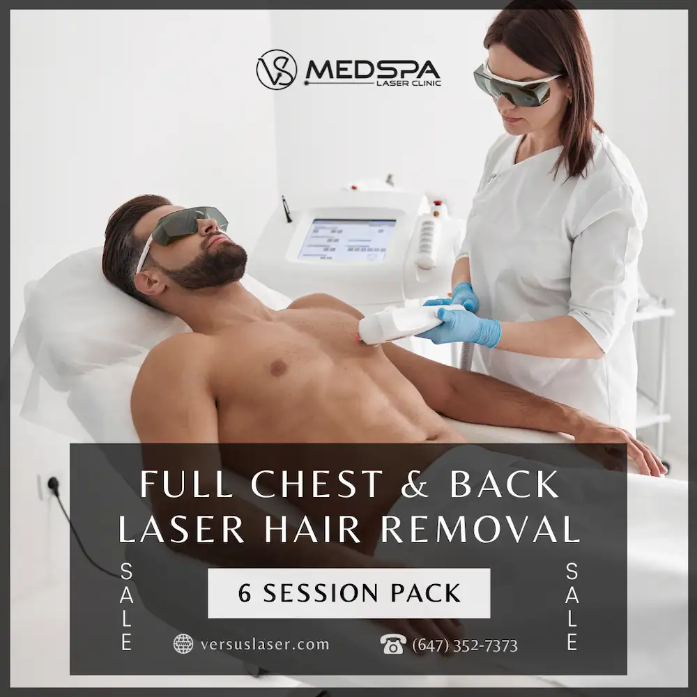 Full Back and Full Front Laser Hair Removal Package for Men