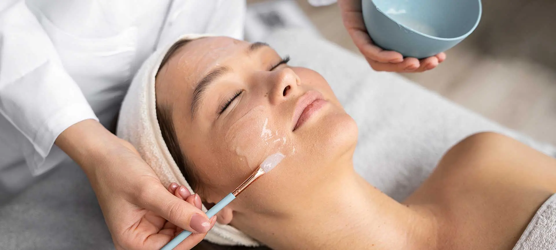 Close up of glowing, flawless skin indicating chemical peel results.